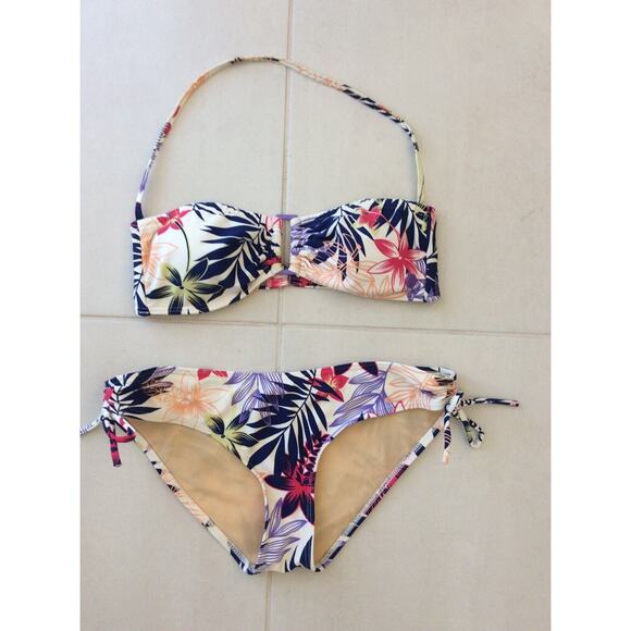 French Connection Bikini Swimwear Multicolor Floral Swimsuit - Picture 1 of 11